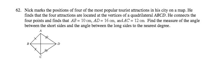 62. Nick marks the positions of four of the most