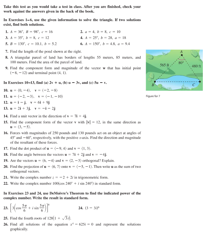 project 5 pre calc Take this test as you would