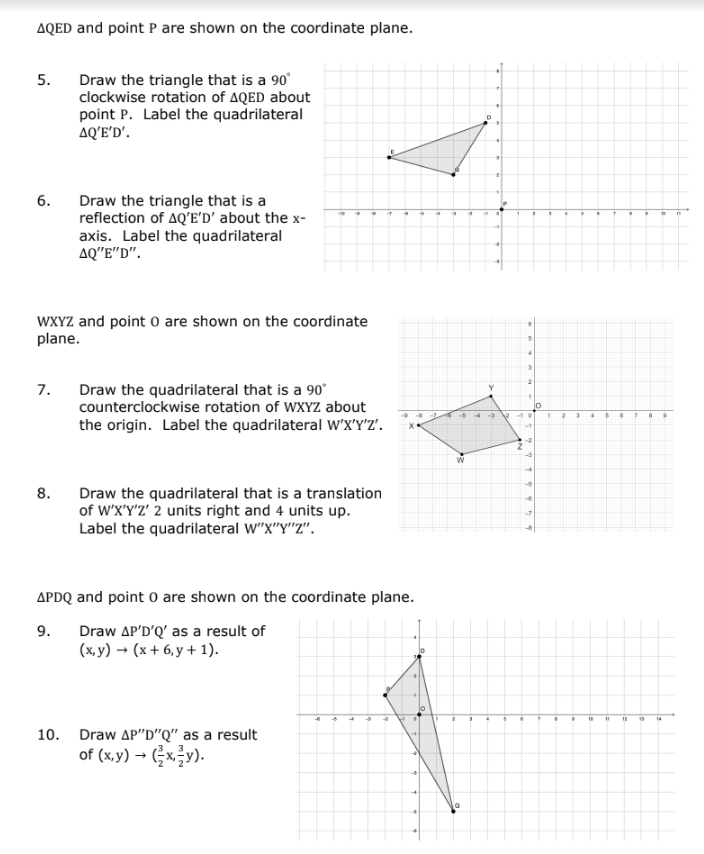 Unit 6, Lesson 5: Drawing Transformations / HW /