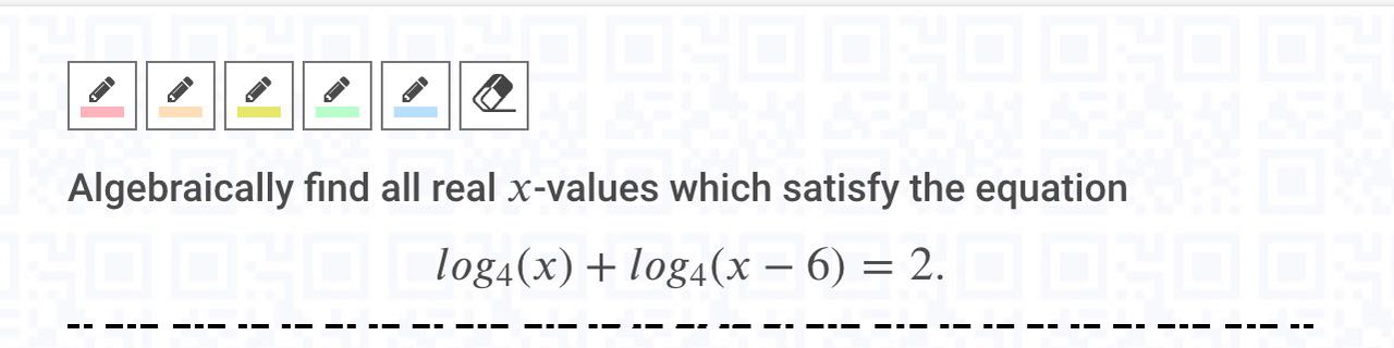 Algebraically find all real x-values which