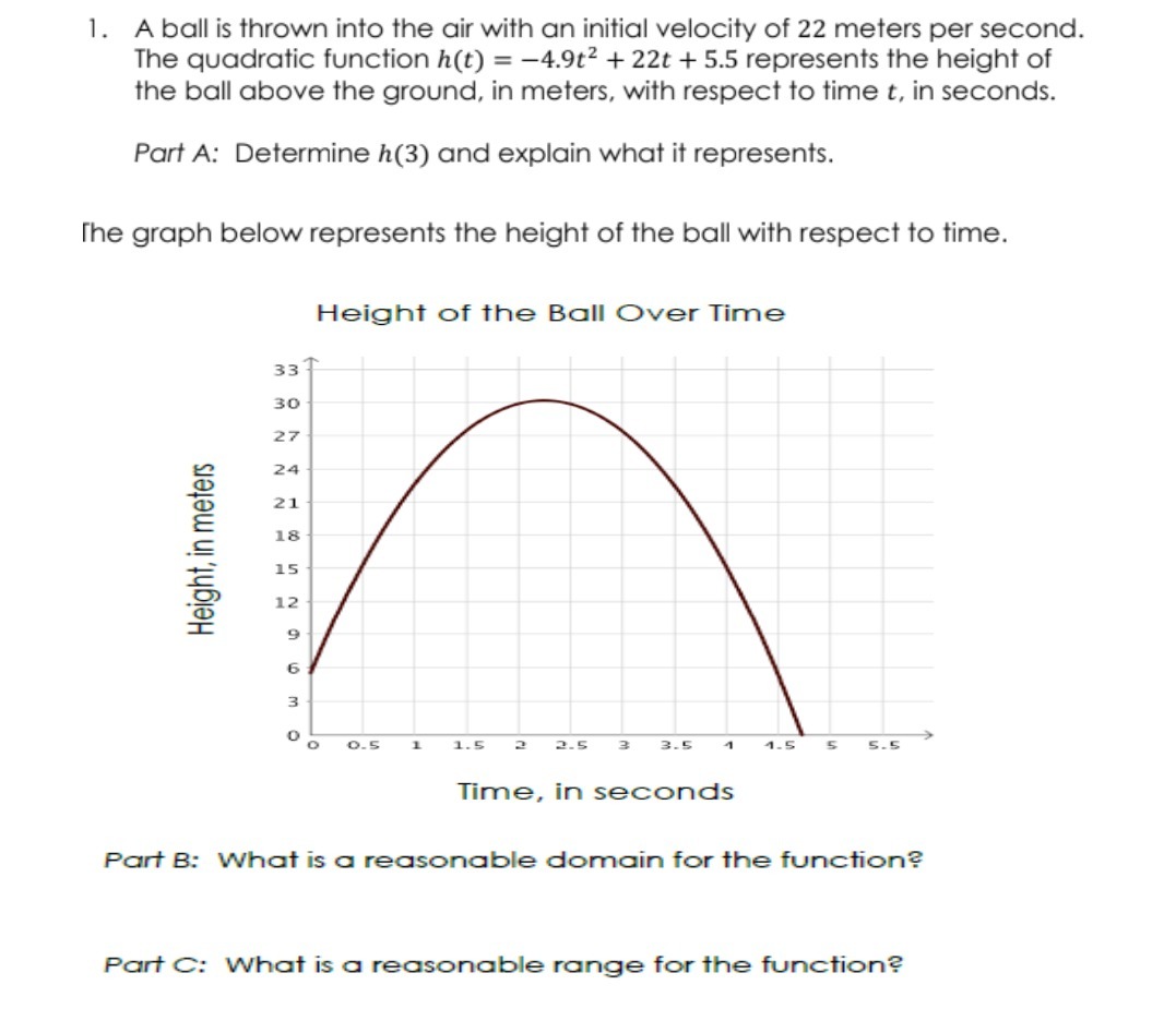 l. A ball is thrown into the air with an initial