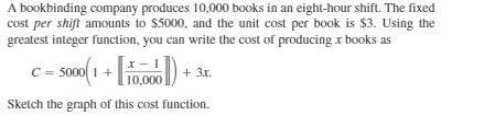 A bookbinding company produces 10,000 books in an