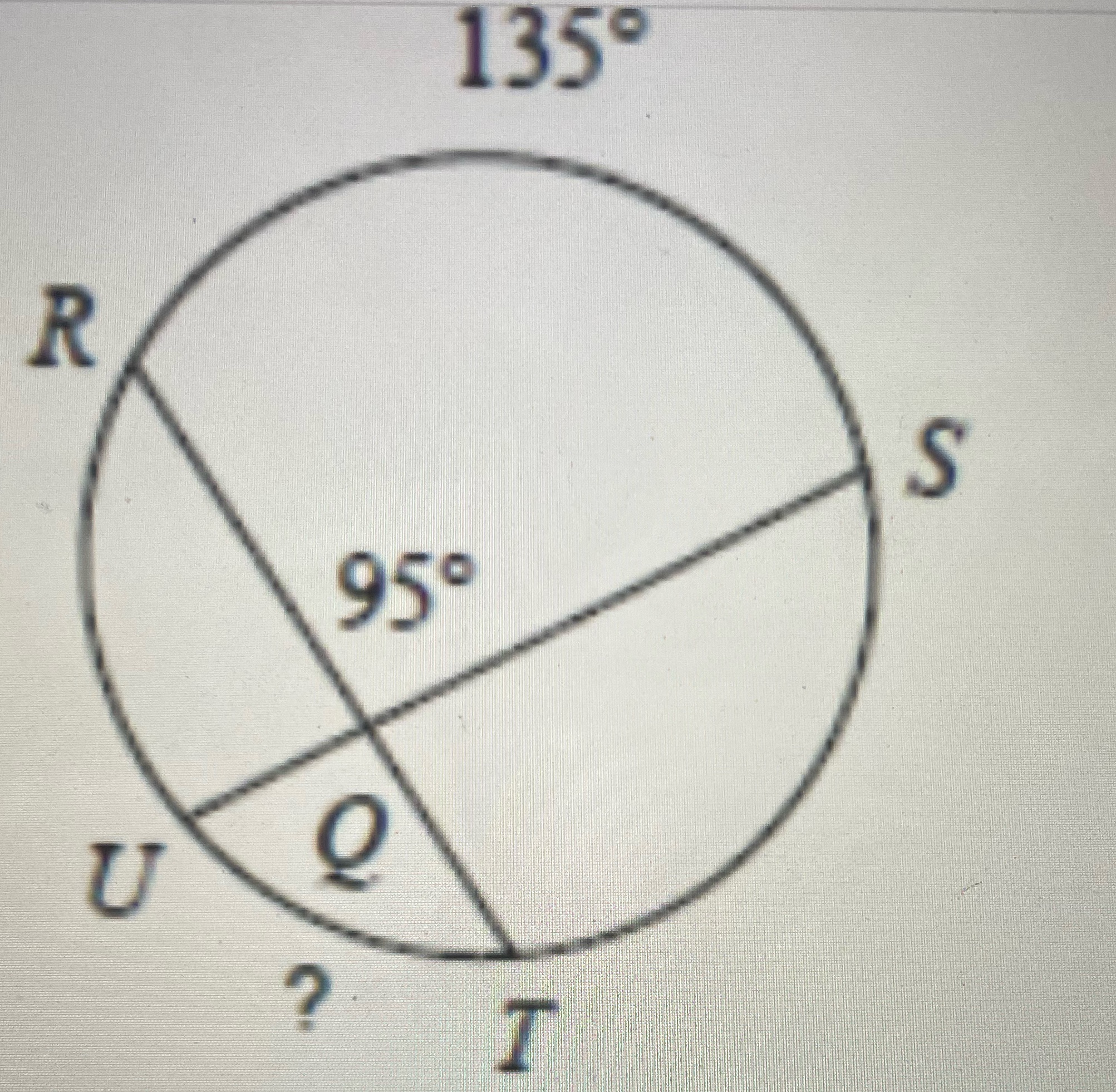 Find the angle to of the question \f