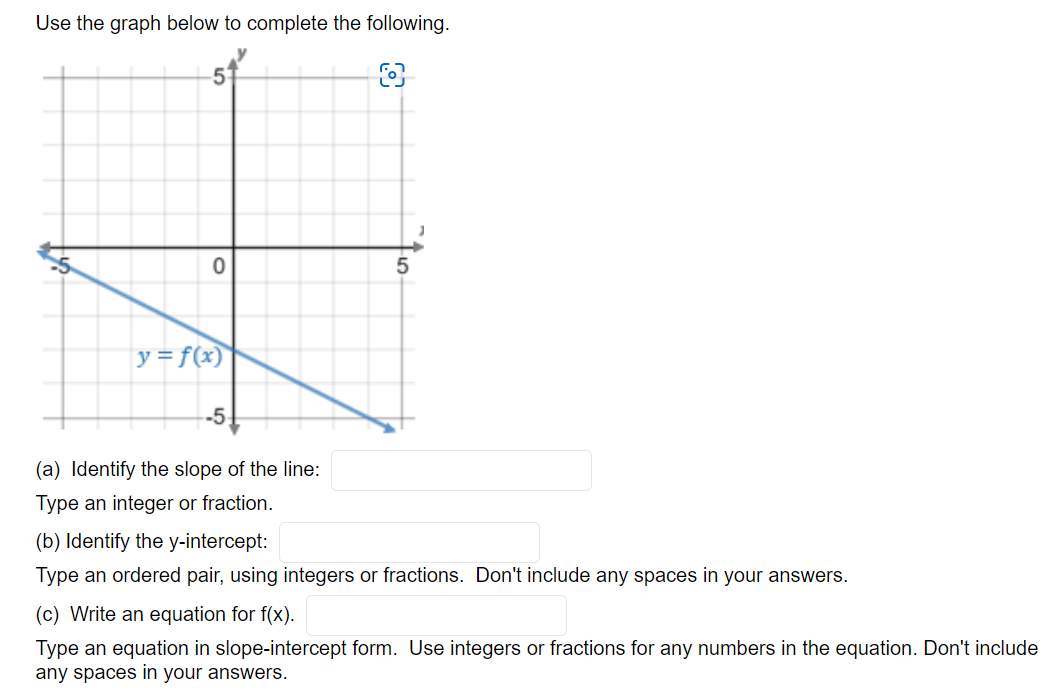 Use the graph below to complete the following.