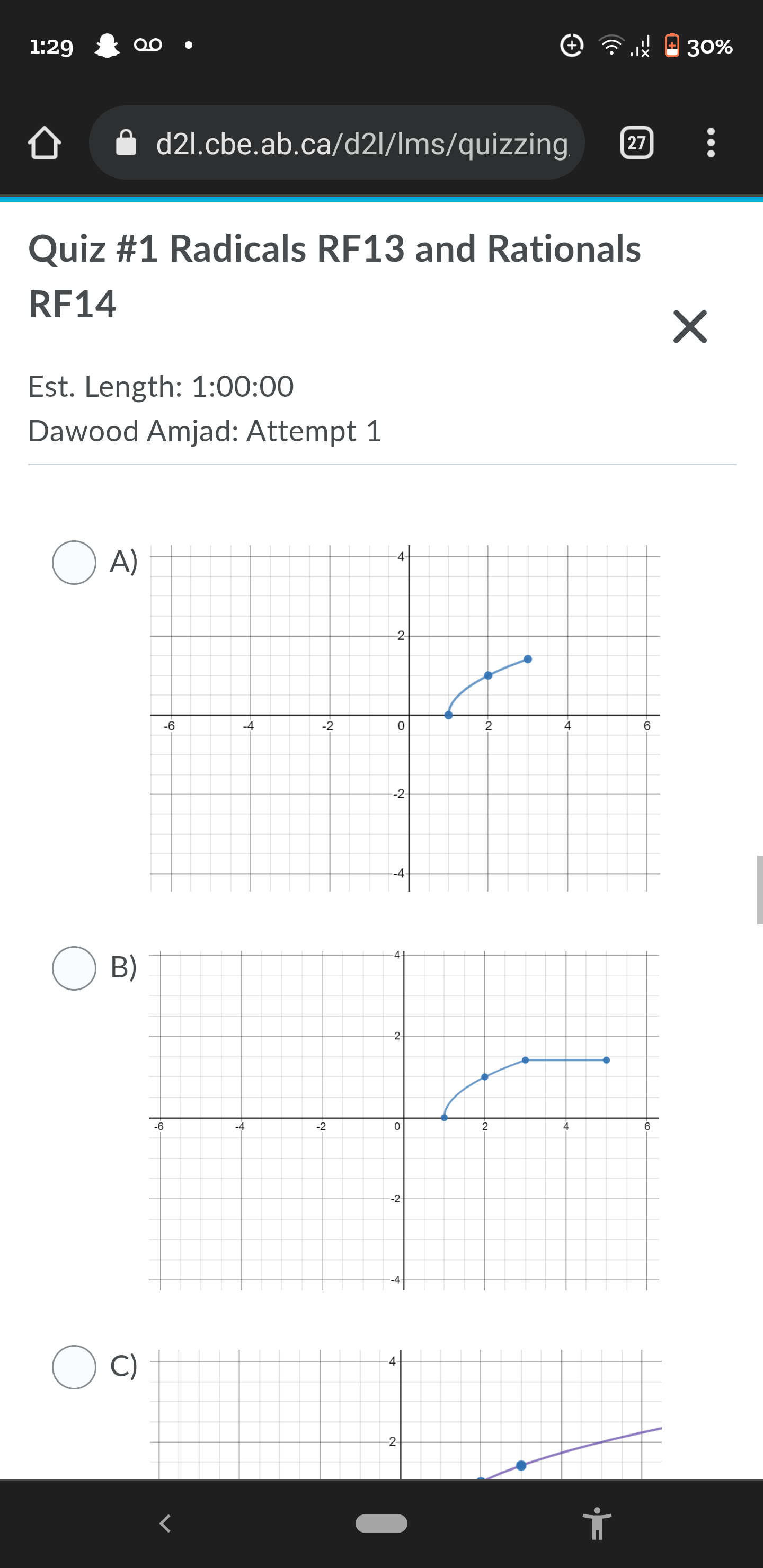 1:28 Q0 - 2IN 30% d21.cbe.ab.ca/d21/Ims/quizzing.