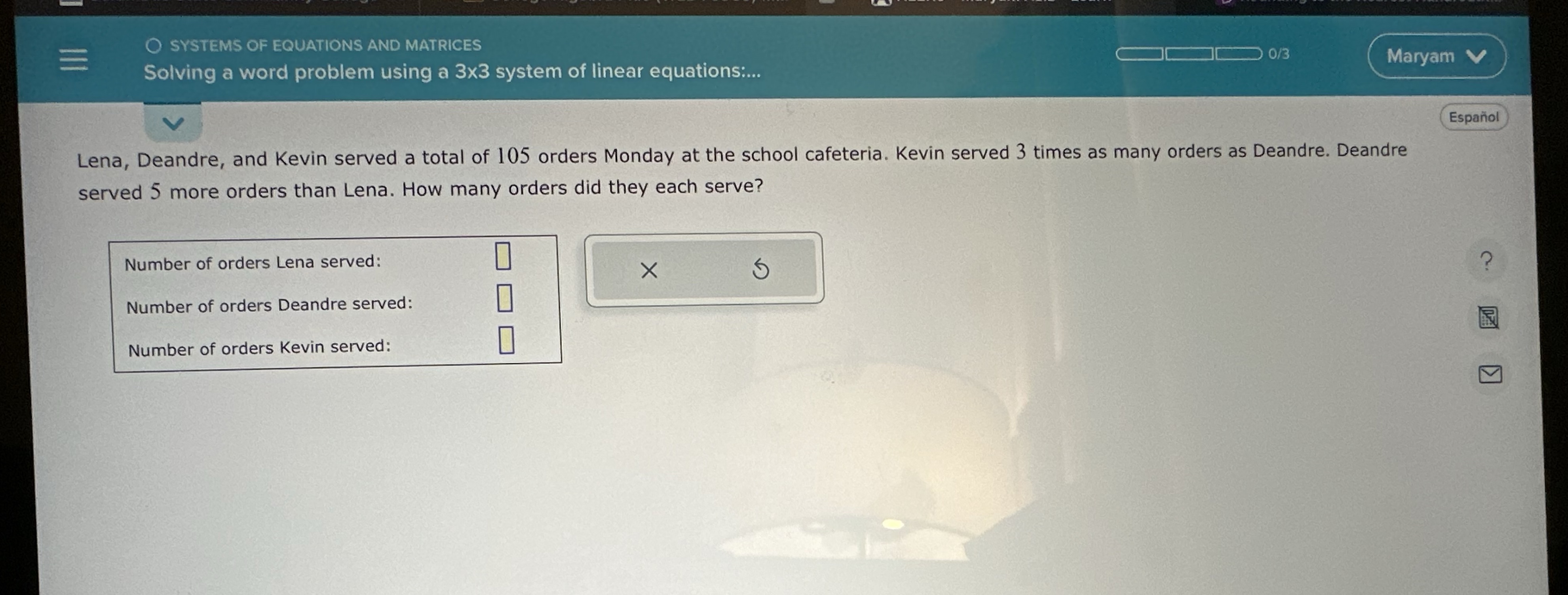 O SYSTEMS OF EQUATIONS AND MATRICES Solving a