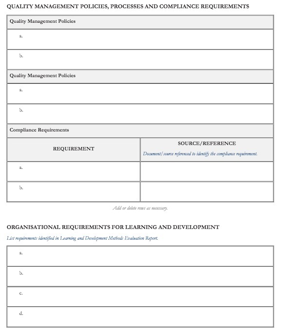 QUALITY MANAGEMENT POLICIES, PROCESSES AND