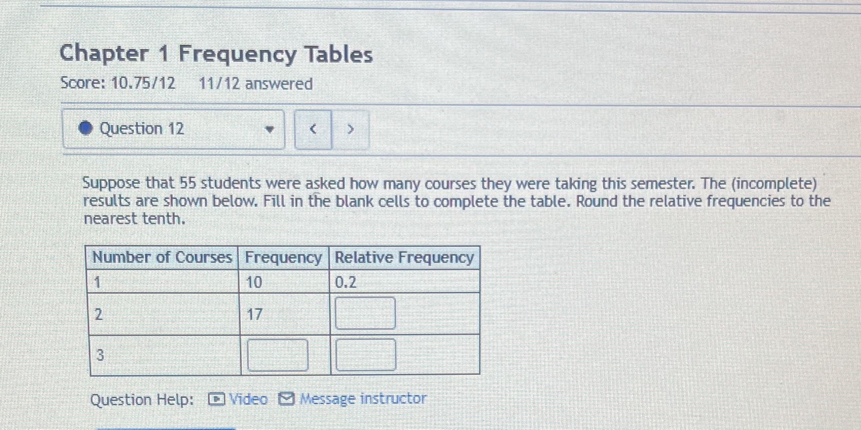 Solve this please Chapter 1 Frequency Tables