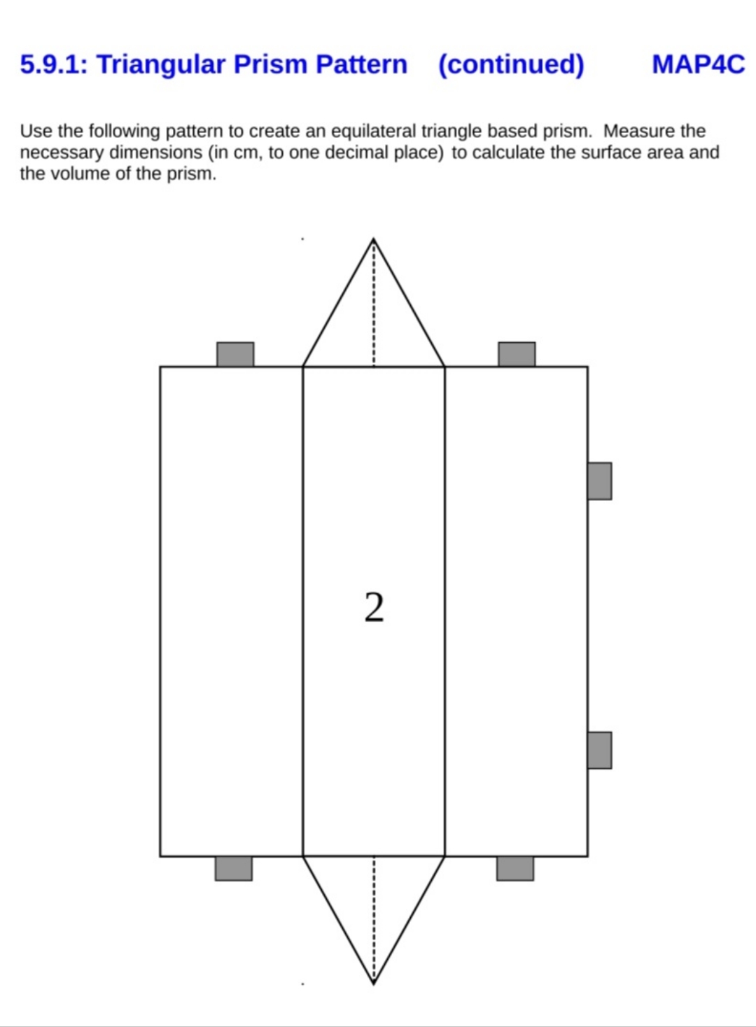 Triangular prism patterns 5.9.1: Triangular Prism
