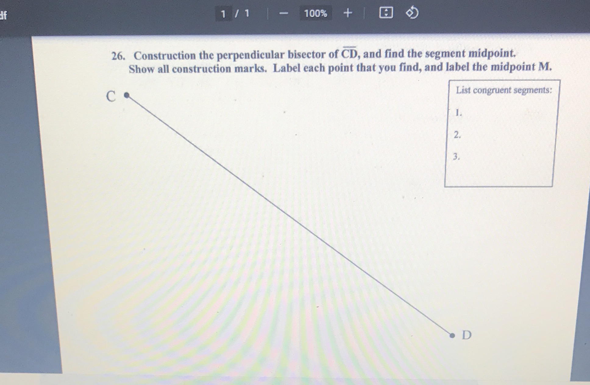 100% + 26. Construction the perpendicular