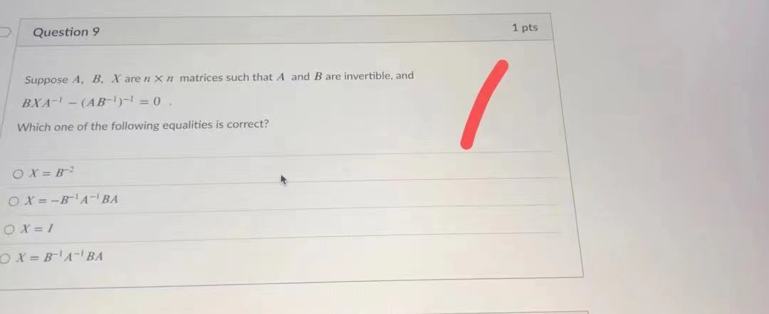 Msuppose A,B,X are nXn matrices such that A and B
