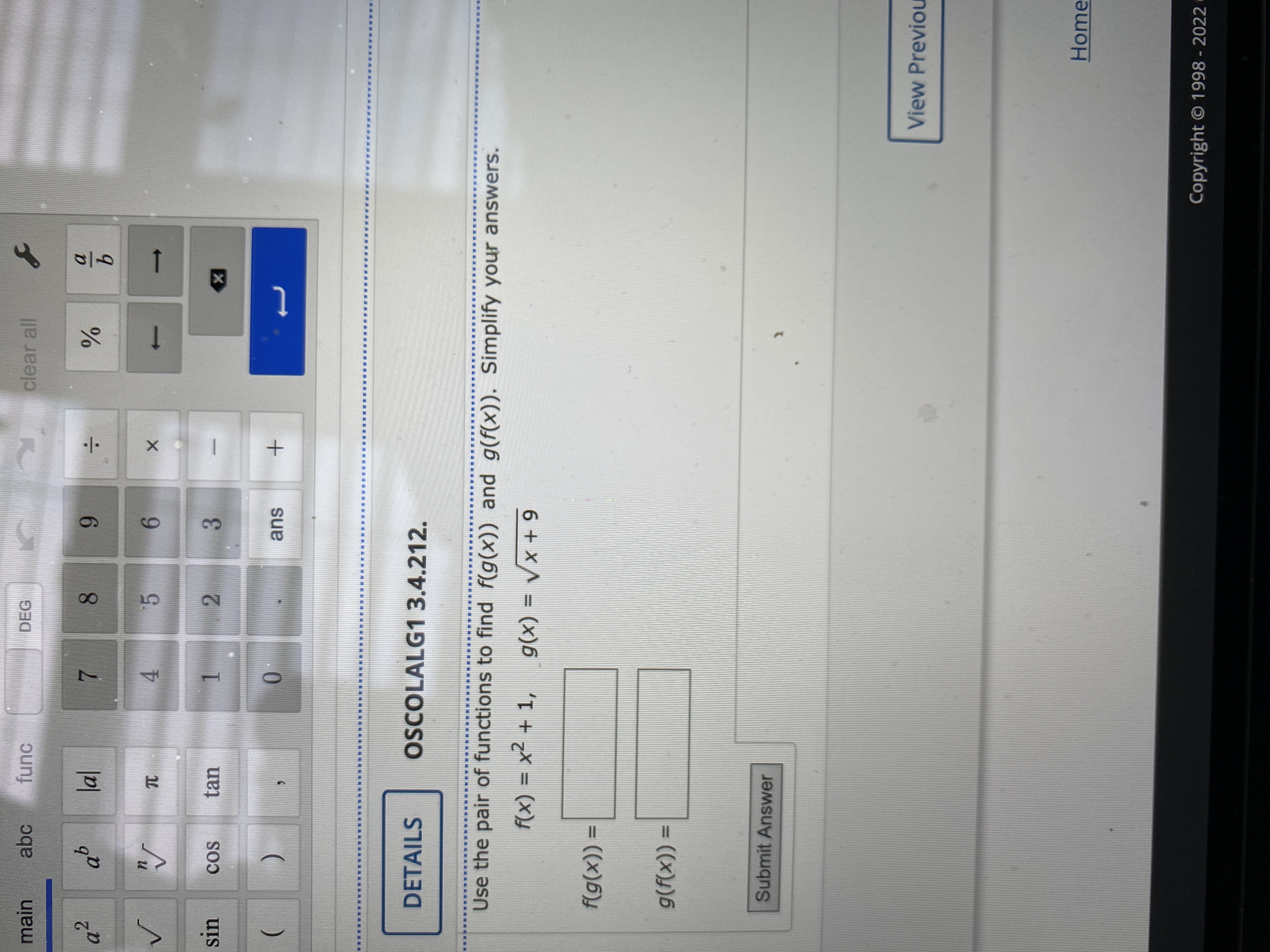 main abc func DEG clear all a 8 9 % n 4 15 6 X