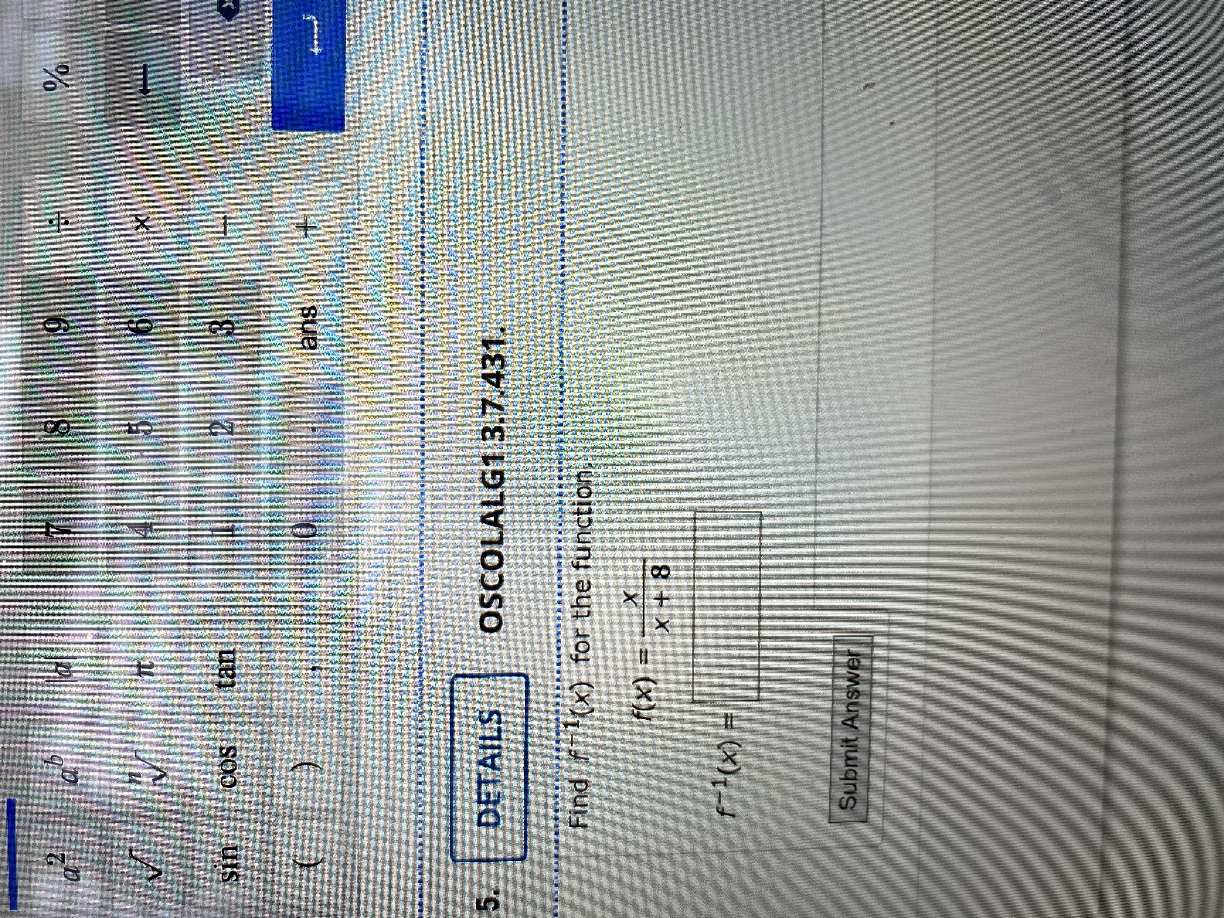 main abc func DEG clear all a 8 9 % n 4 15 6 X