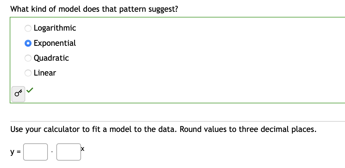 1: For each data table below, determine the best