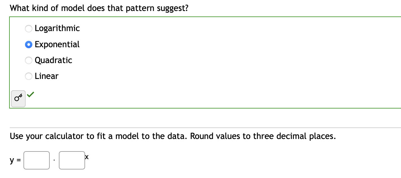 1: For each data table below, determine the best