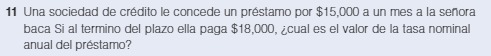 11 Una sociedad de credito le concede un prestamo