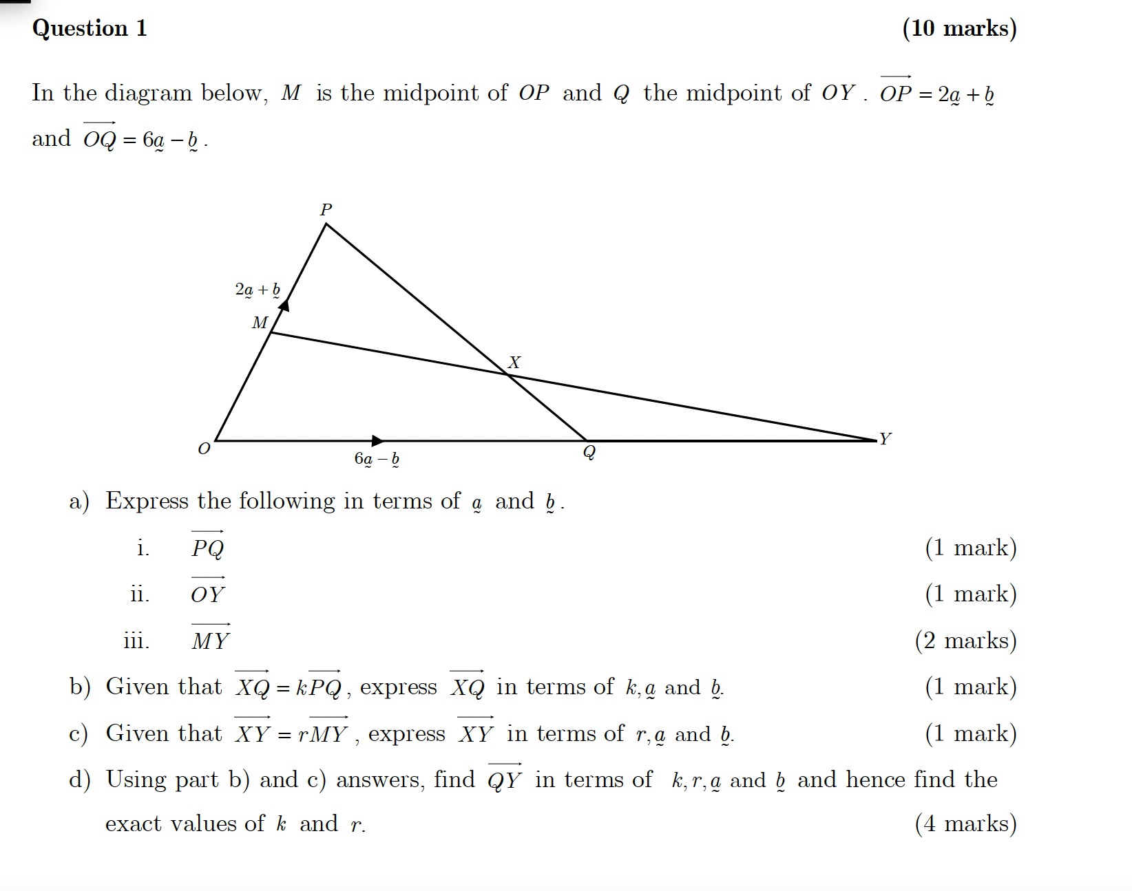 and =6gb Question 1 (10 marks) In the diagram