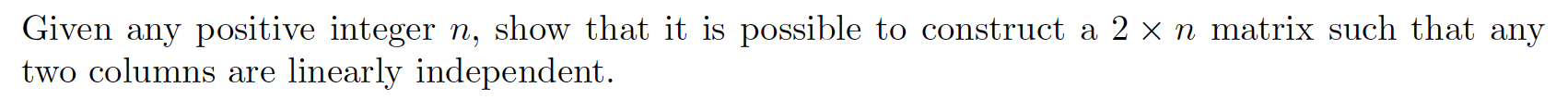 Given any positive integer n, show that it is