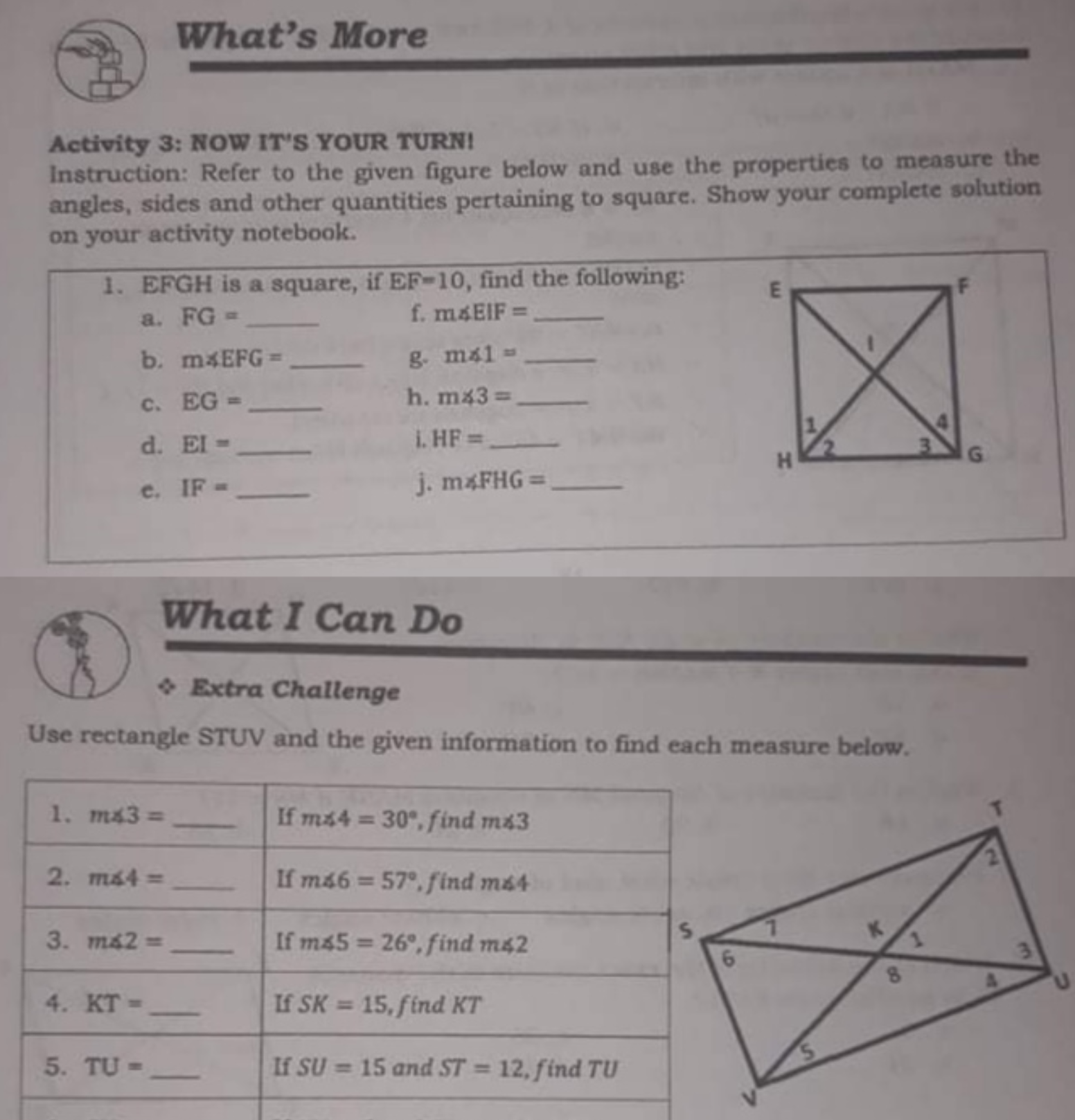 What's More Activity 3: NOW IT'S YOUR