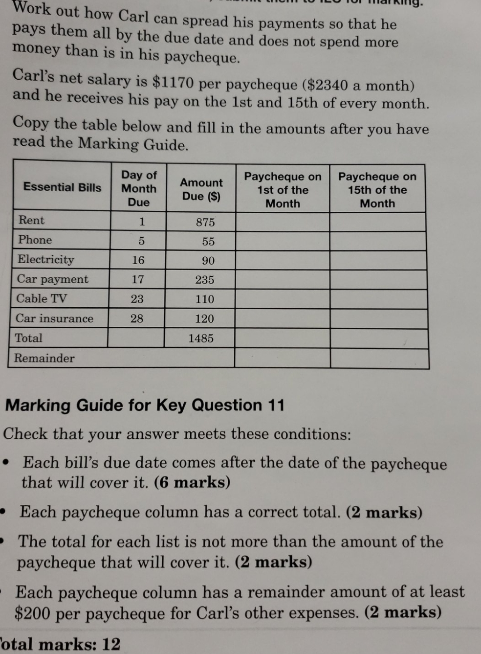 need help solving this Work out how Carl can