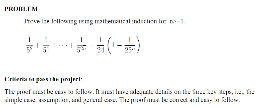 See screenshot below: PROBLEM Prove the following