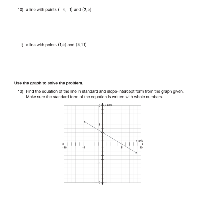 y = mx + b m = V2 - Vi y - M = m(x -x) Xo - X1 Ax
