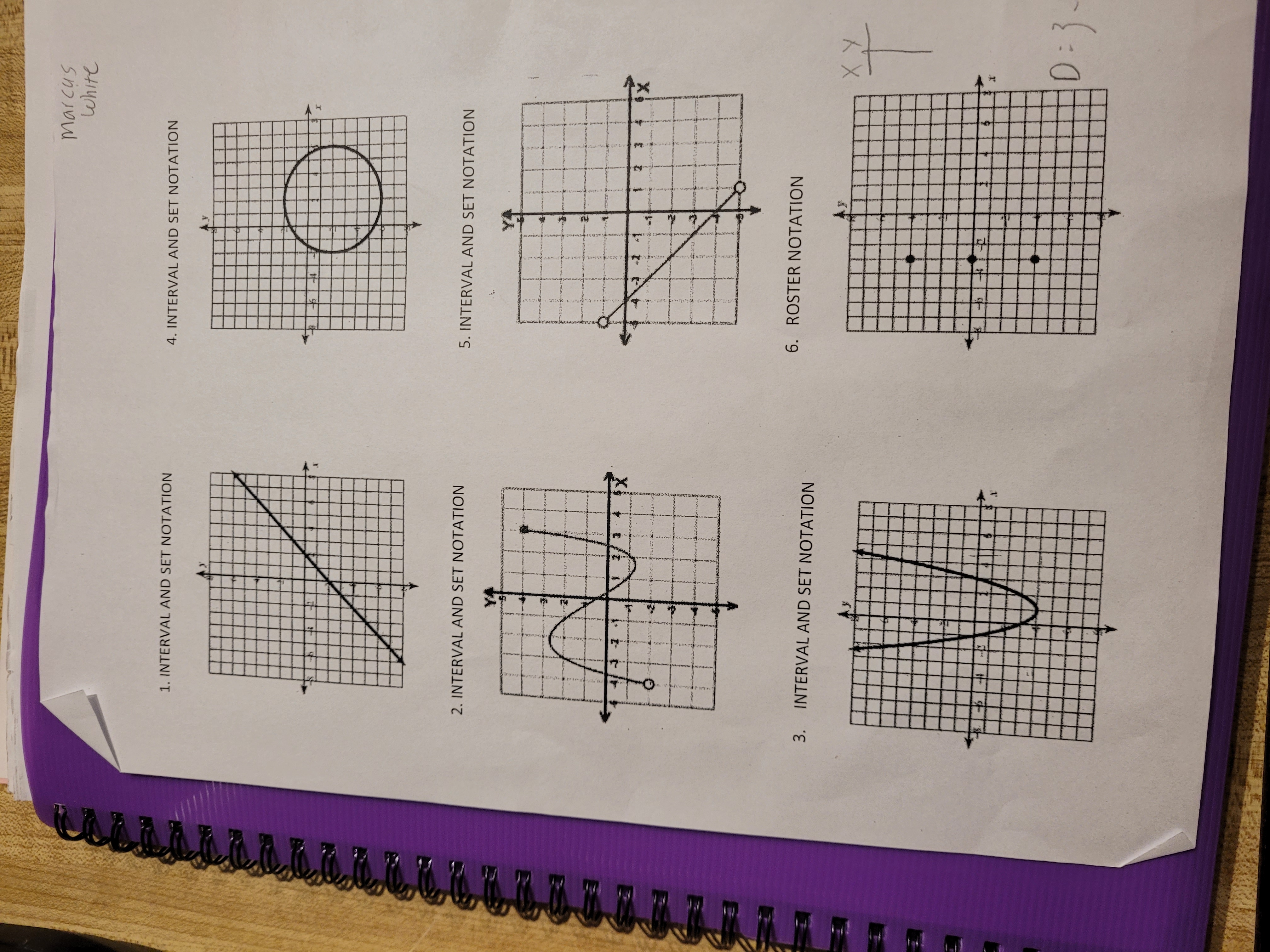 marcus white 1. INTERVAL AND SET NOTATION 4.