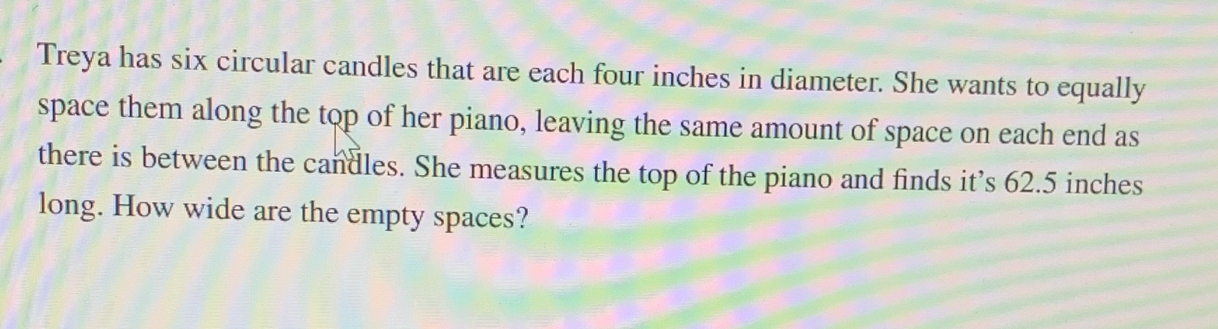 Use a diagram to solve this problem Treya has six