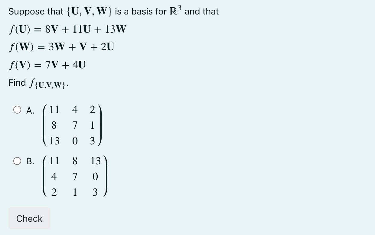 Answer this multiple choice problem \fSuppose