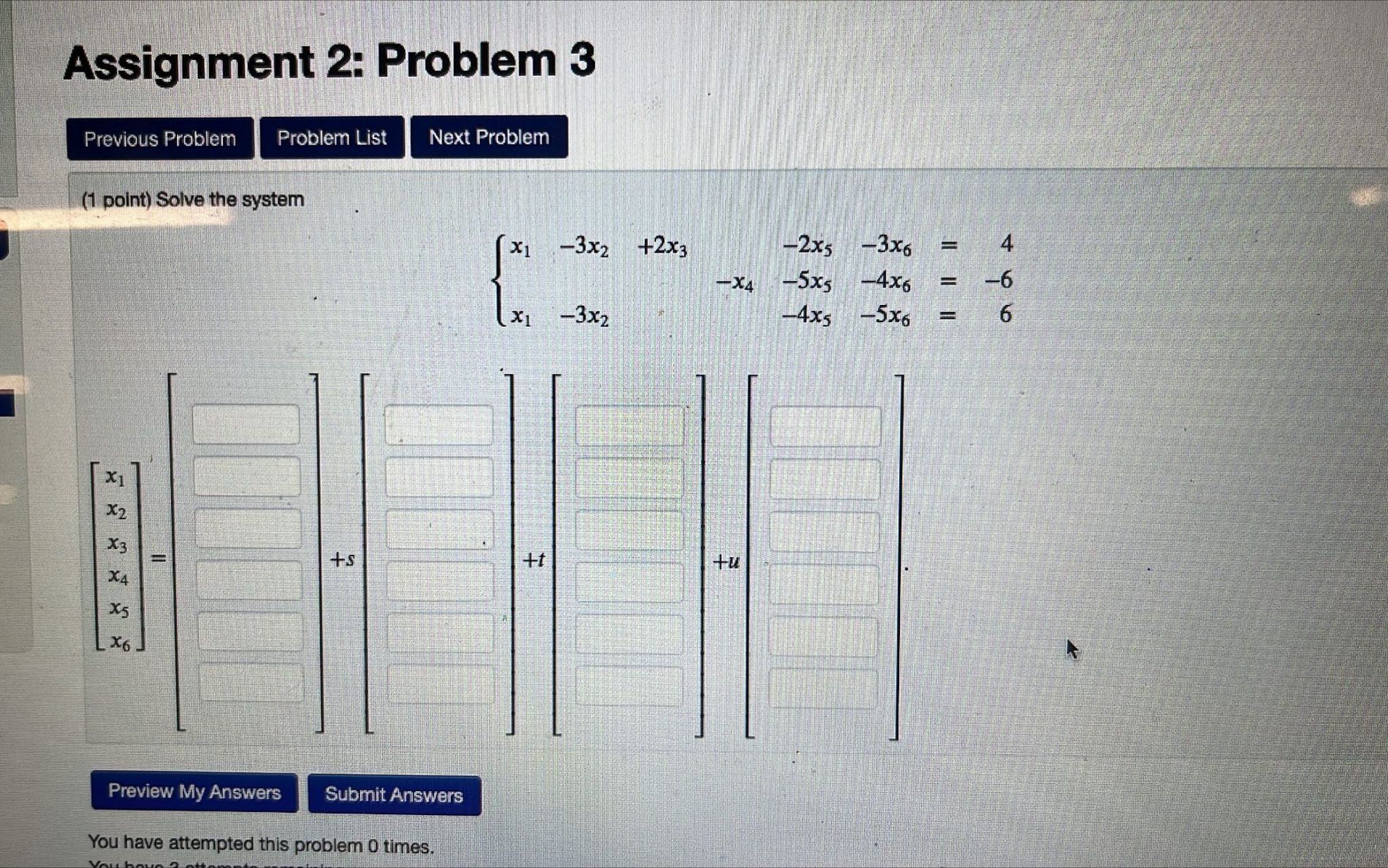 Assignment 2: Problem 3 Previous Problem Problem