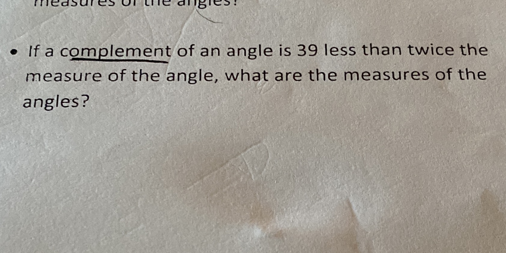Please help me on this. measures of the angles! .