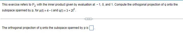 1. This exercise refers to P2 wiltt the inner