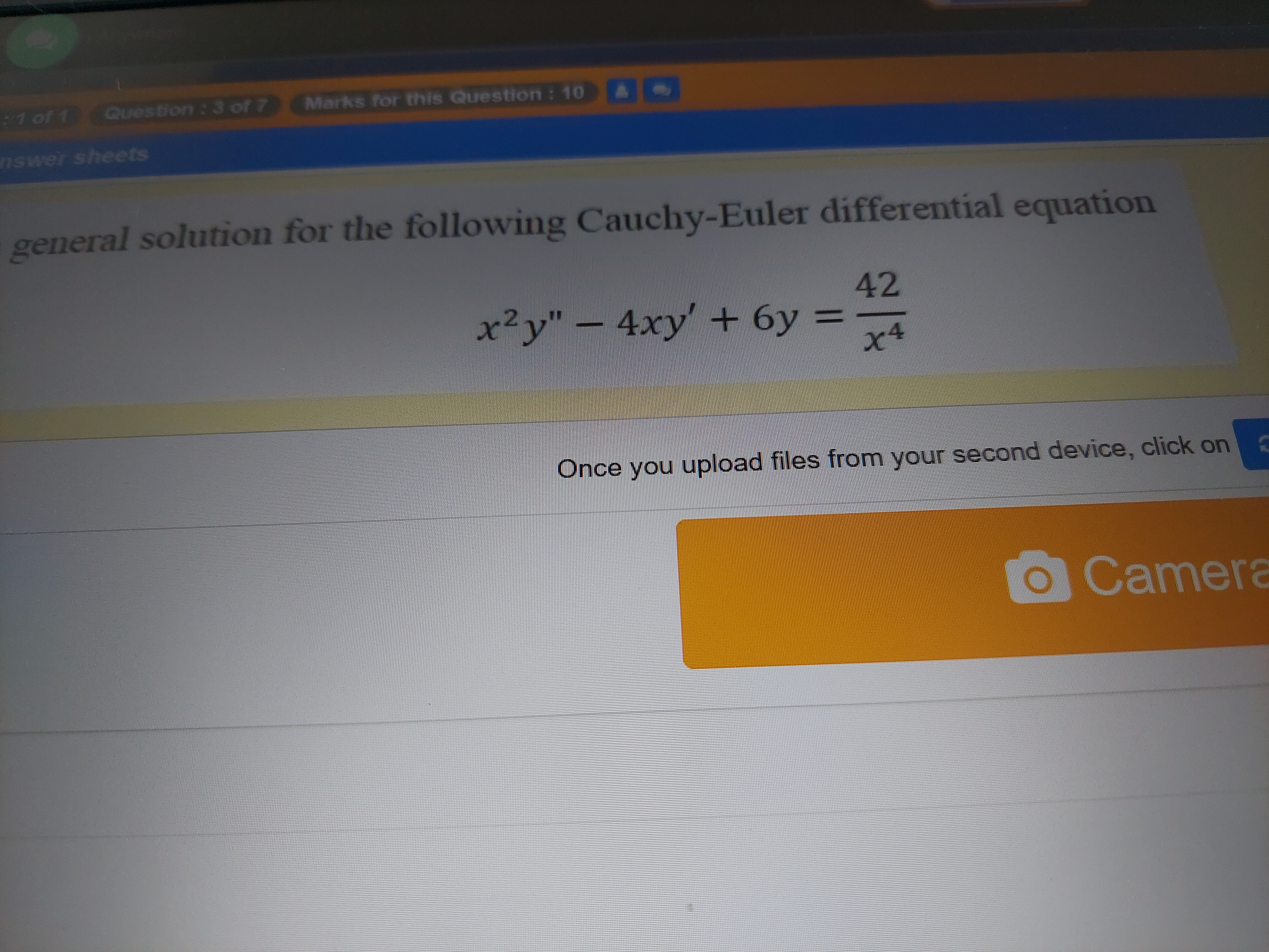 Find the general solution for the following