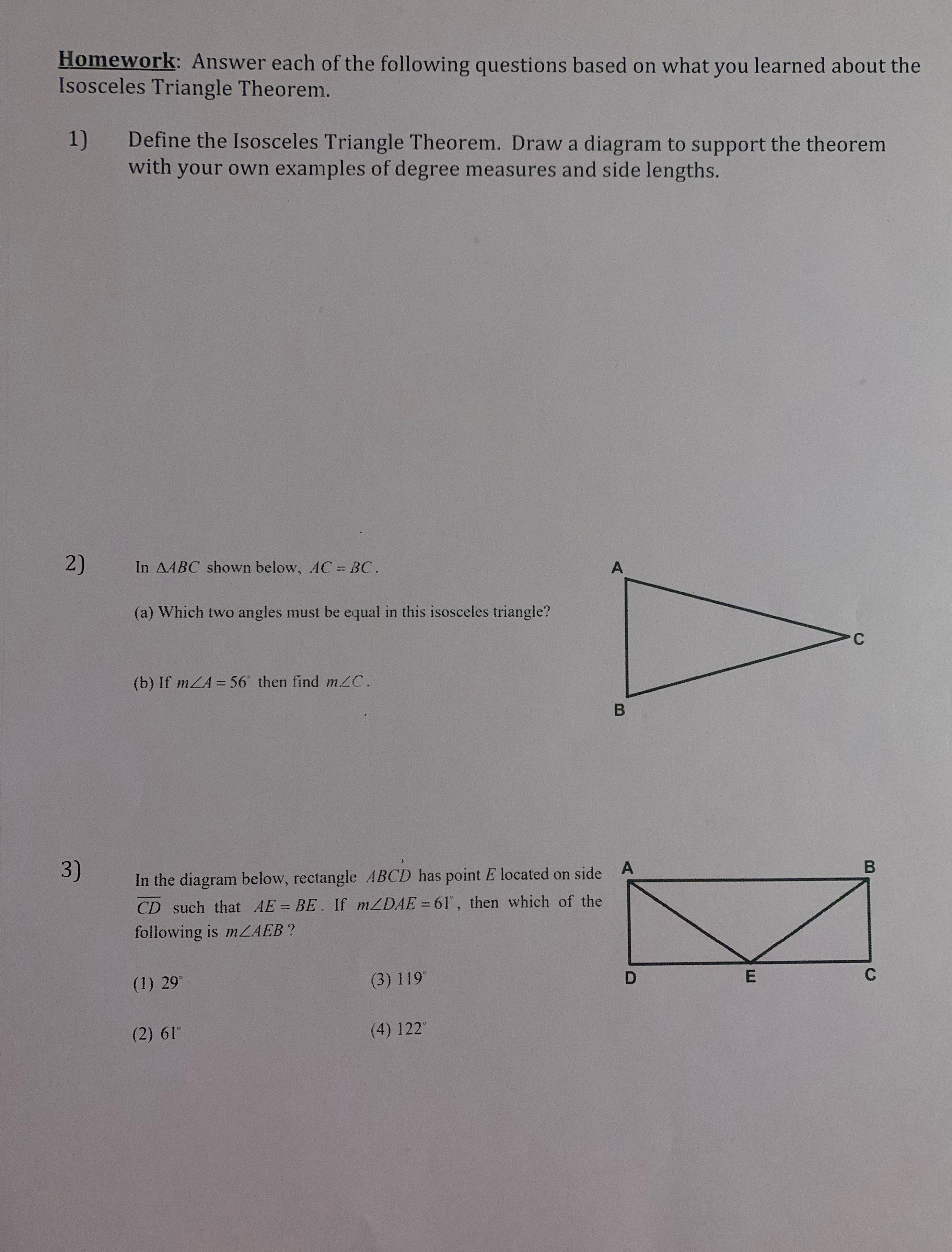 Respond to question 1-3 Homework: Answer each of