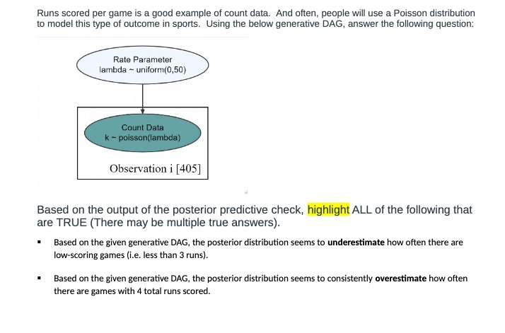 Runs scored per game is a good example of count
