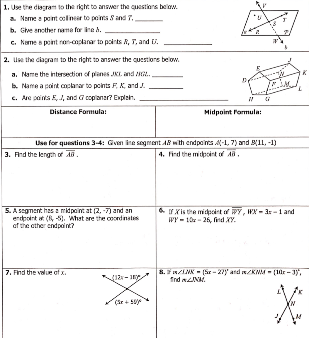 Use diagram to answer questions 1. Use the