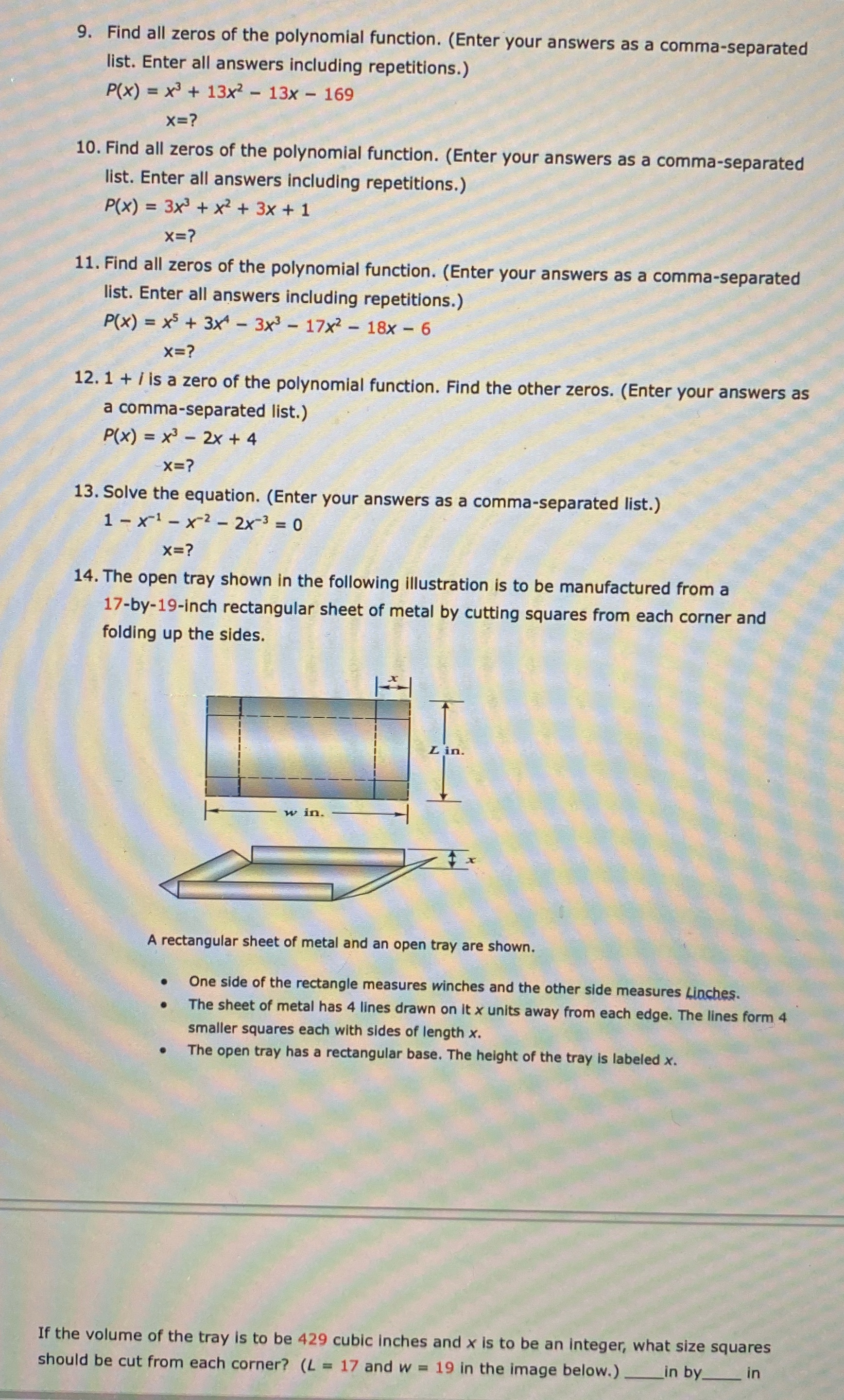 Short and clear answer and correct 9. Find all
