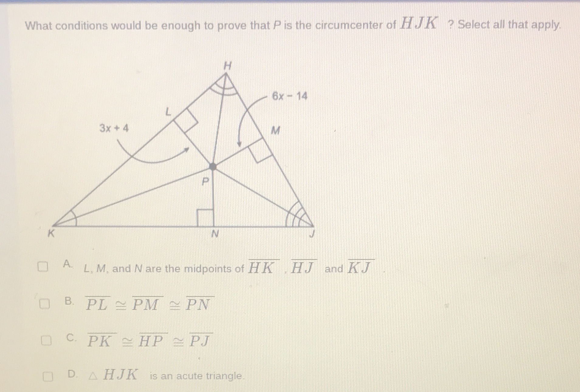 What conditions would be enough to prove that P