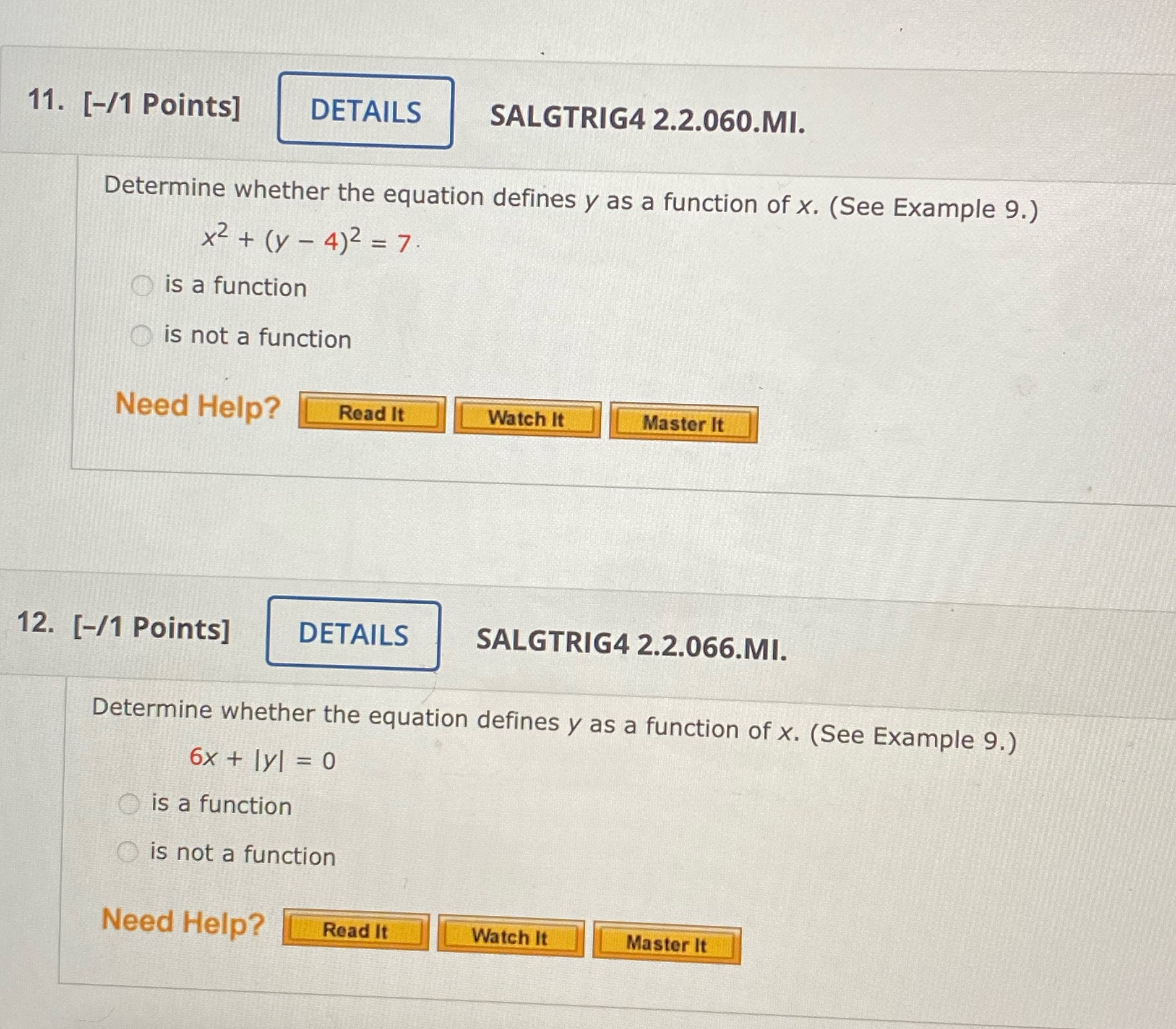 11. [-/1 Points] DETAILS SALGTRIG4 2.2.060.MI.