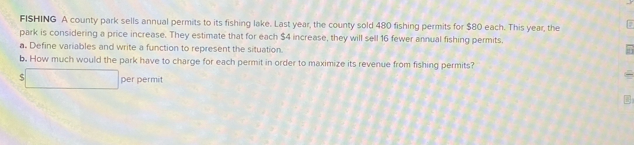 How much would the park have to charge for each