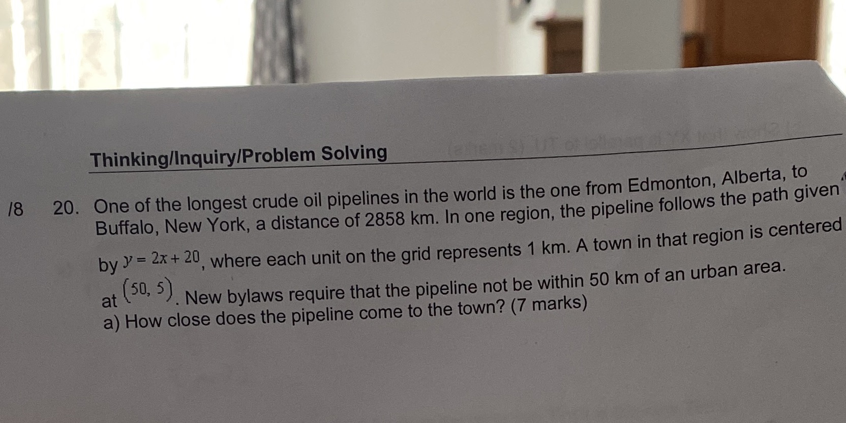 Grade 10 math geometry Thinking/Inquiry/Problem