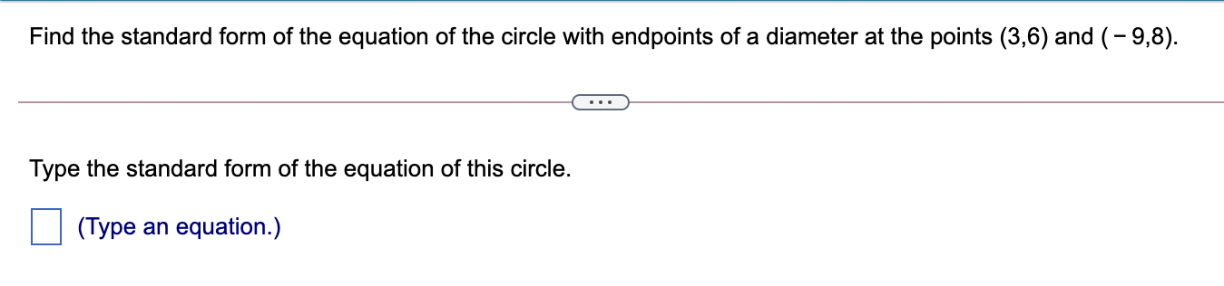 Find the standard form of the equation of the