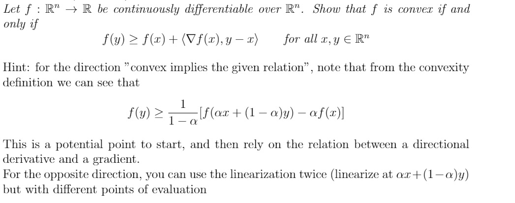 Show that f is convex Let f : R" - R be