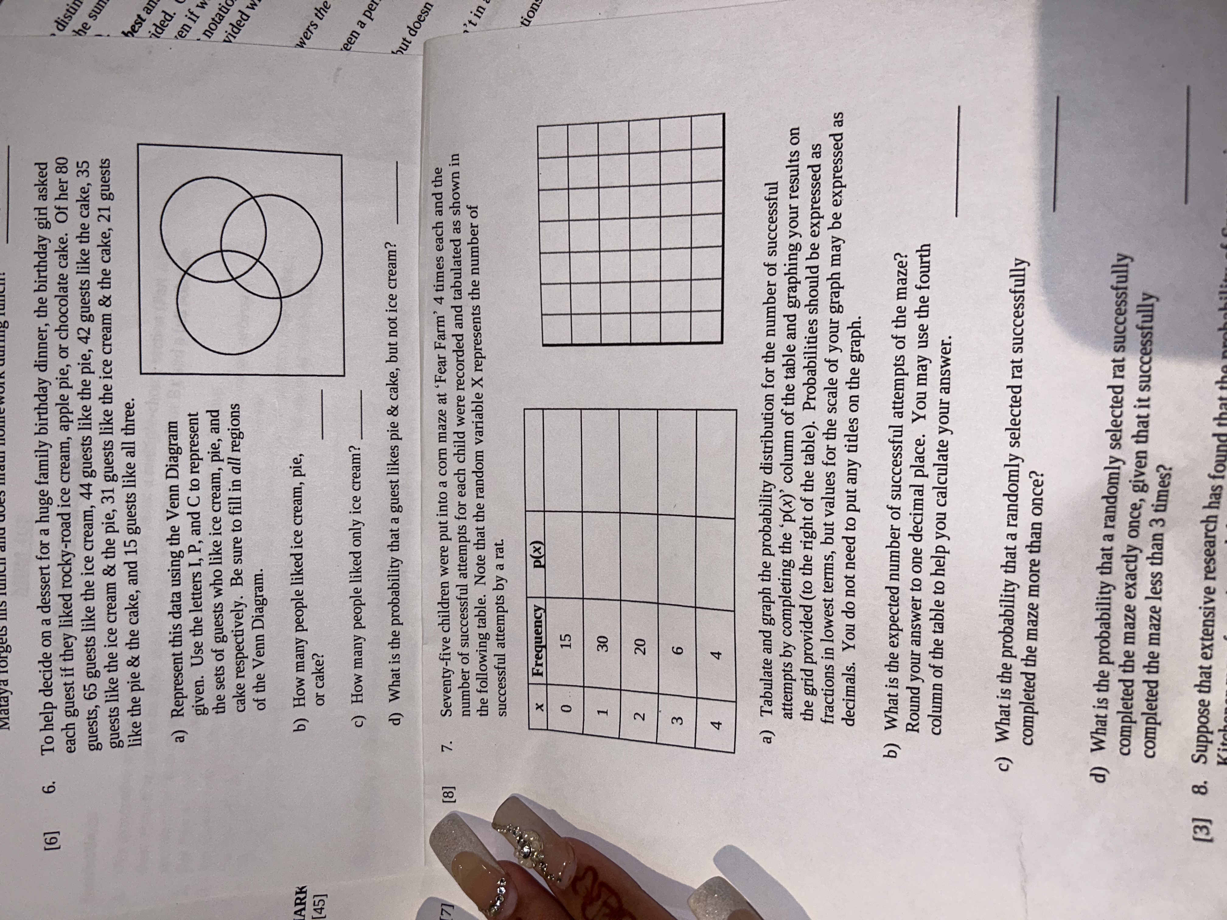 [6] . To help decide on a dessert for a huge