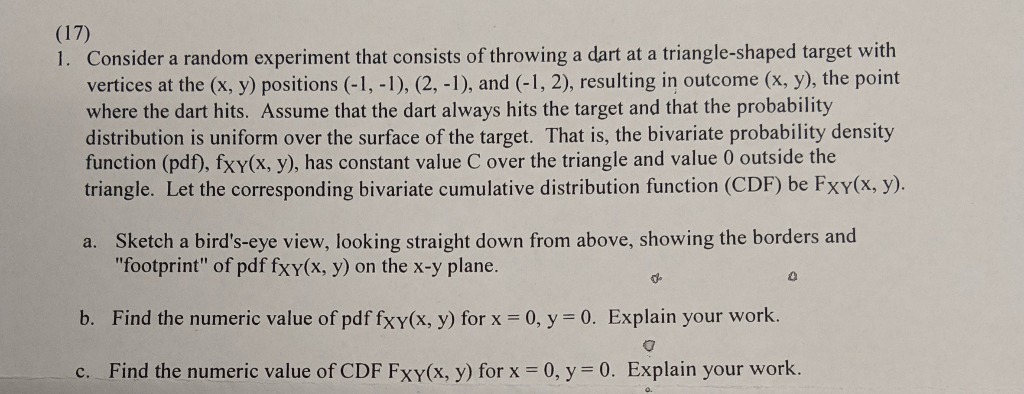 Bivariate distribution Question 2 |3 Mark|: