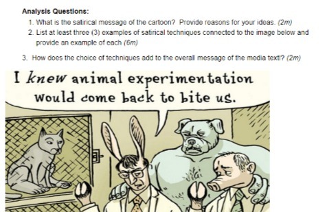 Analysis Questions: 1. What is the satirical