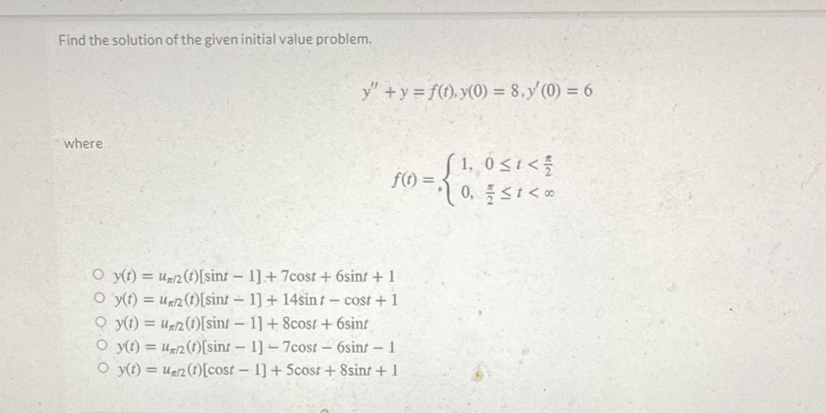 Please be clear Find the solution of the given