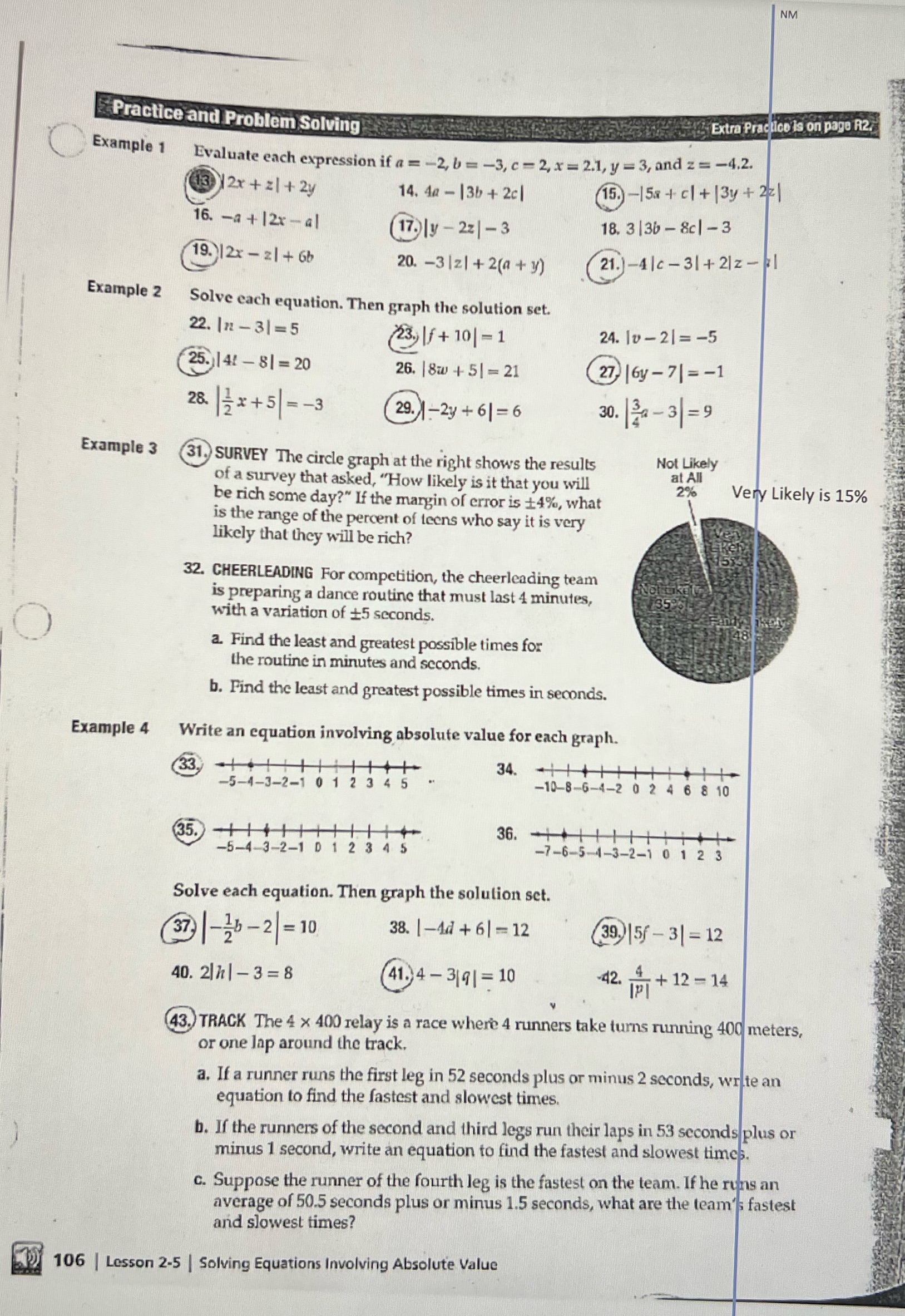 just the uncircoled ones 14...16...18... etc.