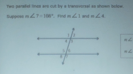 what's the answer to this question Two parallel