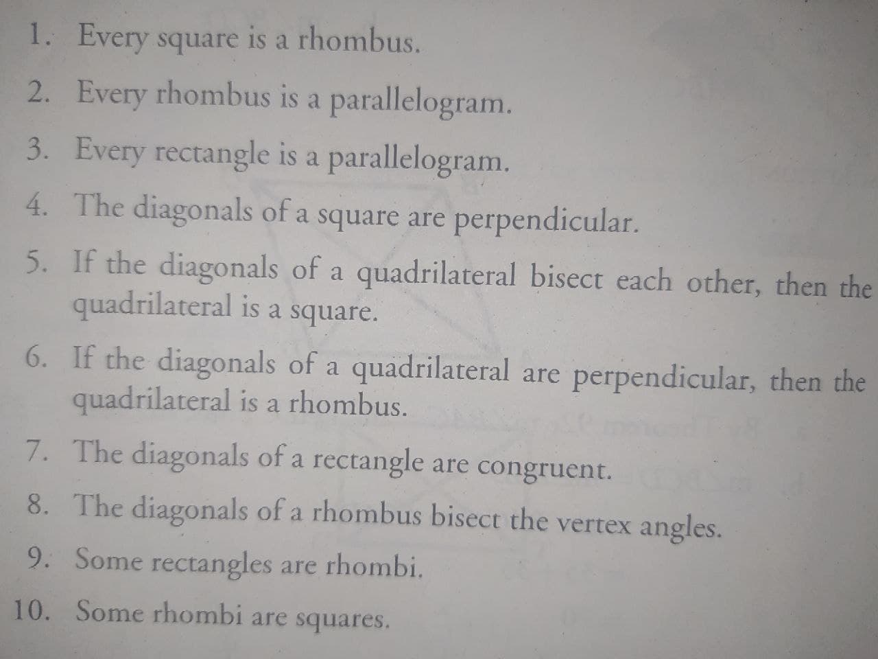 Determine whether each statement is always true,